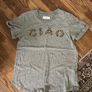 Anthropologie Leopard Ciao Graphic Tee - Size Small